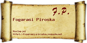 Fogarasi Piroska névjegykártya